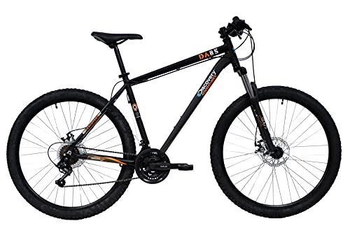 Mountain Bike : Mountain bike Discovery 27.5'' con forcella ammortizzata, freni a disco e cambio Shimano, nero
