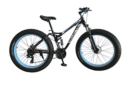 Mountain Bike : Mountain bike, fatbike, hardtail, Shimano, sospensioni, ammortizzatore posteriore, fat, extreme (blu)