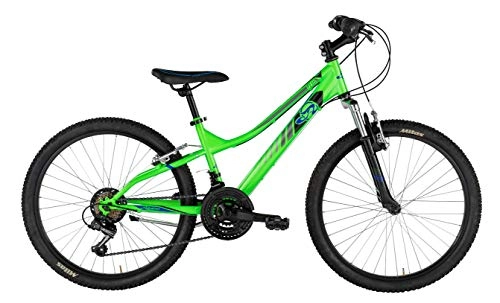 Mountain Bike : Mountain Bike FLIP da ragazzo con telaio in alluminio 42 cm, forcella ammortizzata Verde