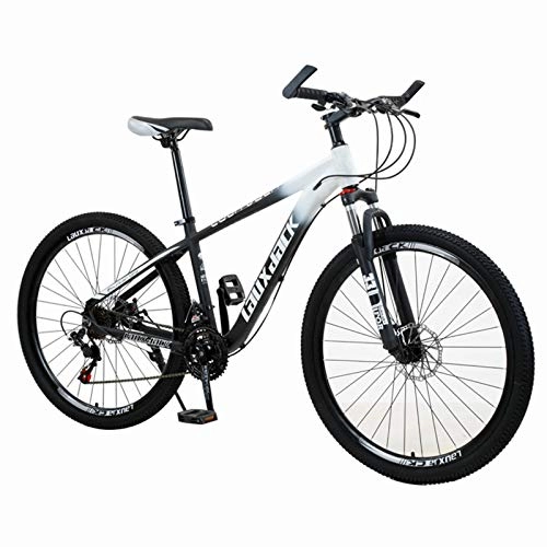 Mountain Bike : Mountain bike interamente in alluminio, mountain bike a velocità variabile, bici con freno a disco 21 / 24 / 27 velocità bici per adulti, bici a sospensione completa con doppio freno a disco