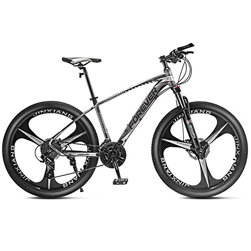Mountain Bike : Mountain Bike per Adulti, Forcella Anteriore con Blocco in Alluminio per Bici da Strada Leggera Bloccabile Adatta per Viaggi Urbani di Giovani Pendolari con velocità di 30 Pollici 26 Pollici, 2 White