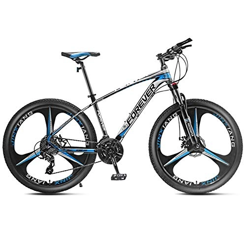 Mountain Bike : Mountain Bike per Adulti, Forcella Anteriore con Blocco in Alluminio per Bici da Strada Leggera Bloccabile Adatta per Viaggi Urbani di Giovani Pendolari con velocità di 30 Pollici 26 Pollici, 3 Blue