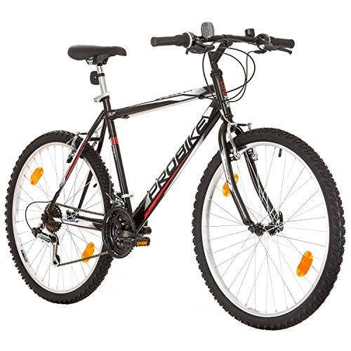 Mountain Bike : Multibrand PROBIKE 26" Pollici, Bicicletta Montanbike Uomo, Hardtail Cornice, 18 velocit, Shimano Nero-Gloss