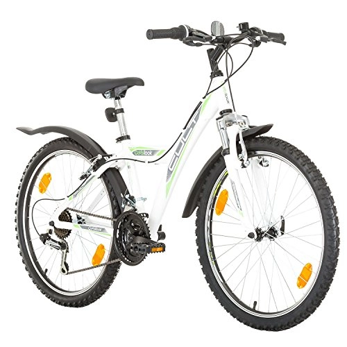 Mountain Bike : Multibrand, PROBIKE Cult, 24 Pollici, 350 mm, Mountain Bike, 18 velocità, Shimano, Bambini, Junior, Bianco Lucido