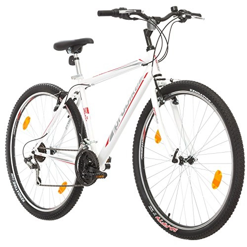 Mountain Bike : Multibrand, PROBIKE PRO 29, 29 Pollici, 483mm, Mountain Bike, Unisex, 21 velocità Shimano (Bianco / Grigio-Rosso – Grigio)
