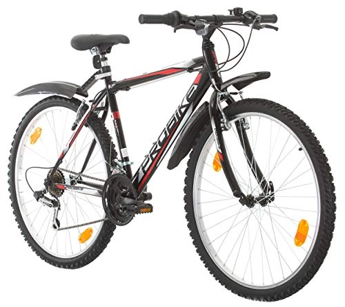 Mountain Bike : Multibrand, PROBIKE PROBIKE 26, 26 x 19 480mm, 26 Pollici, Mountain Bike, 18 velocità, parafango Anteriore e Posteriore, per Uomo, Bianco (Nero + Parafango, 19)