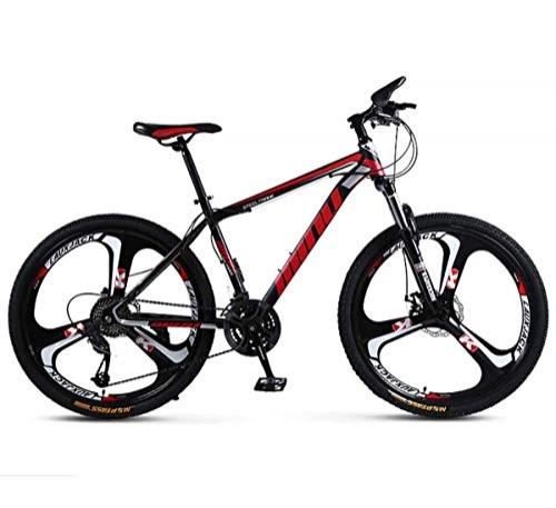 Mountain Bike : MUYU Bicicletta da Strada Endurance in Alluminio, 21 velocità (24 velocità, 27 velocità, 30 velocità) Bicicletta A Doppio Raggio A Disco A Pendolo, Nero, 21 Speed