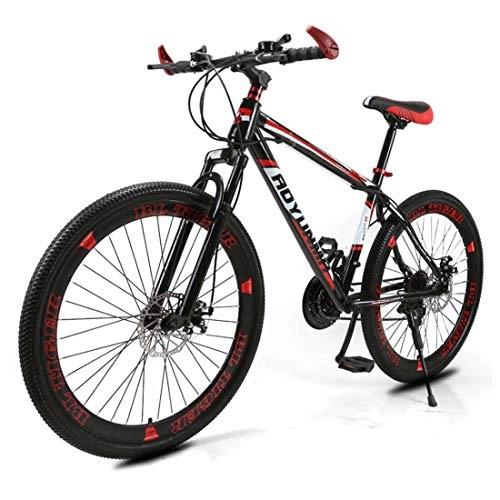 Mountain Bike : MUYU Mountain Bike per Uomini E Donne 21 velocità (24 velocità, 27 velocità) Doppio Freno A Disco Bicicletta per Adulti, Red, 27speed