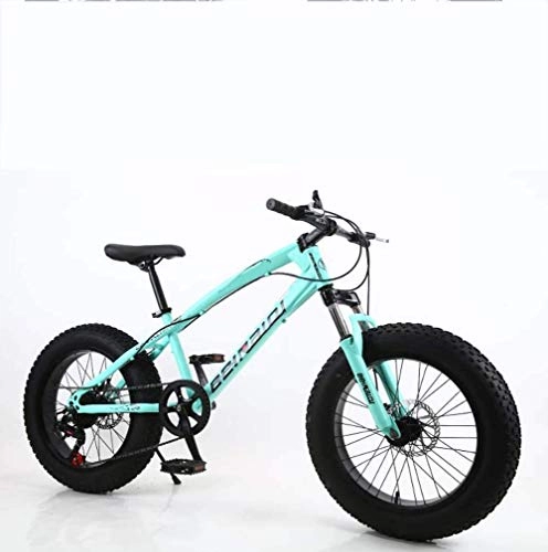Mountain Bike : N&I Bicycle Fat Tire Mens Mountain Bike Double Disc Brake / High-Carbon Steel Frame Cruiser Bikes Beach Snowmobile Bicycle 7 Speed C 24 Inches D 26 Inches