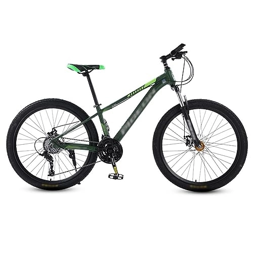 Mountain Bike : NYASAA Mountain Bike da 26 pollici, freni a doppio disco meccanici ad assorbimento degli urti a velocità variabile, telaio in acciaio ad alto tenore di carbonio, adatto per adulti (green 26)