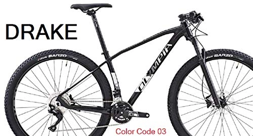 Mountain Bike : OLYMPIA BICI Drake -29 Cougar Disc ALIVIO Mix RST Blaze MLC Gamma 2020 (Nero Bianco (cod.03), 49 CM - L)