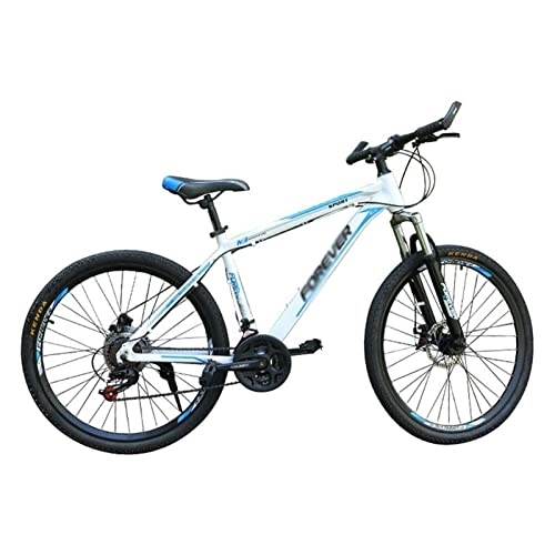 Mountain Bike : QCLU Bici da 26 Pollici Mountain Mountain Bike Completamente Uomo e Sospensione Integrale da Donna 21- Speed​ Catena Shift Mountain Bike con Forcella Shox Rock (Color : Blue)
