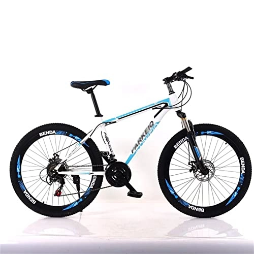 Mountain Bike : QCLU Sport Mountain Bike, Bikes da 26 Pollici Disc Hardtail MTB, Trekking Bike Bike Bike Girls Bike, Piena Sospensione Mountain Bike, 21 velocità, 3 Raggio (Color : Blue, Dimensione : 27.5 inch)