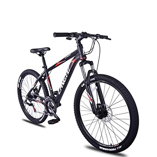 Mountain Bike : Qj Mountain Bike, Mountain Bike Hardtail con Telaio in Alluminio da 26 Pollici a 21 velocit, Mountain Bike per Tutti i Terreni per Adulti per Bambini, Rosso