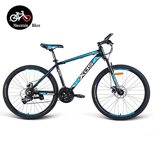 Mountain Bike : QMMD 21 velocità Mountain Bike, 26 Pollici Hardtail Biciclette, Adulti Mountain Bike, Telaio Alluminio, Front Suspension Mountain Bike, Mountain Biciclette, Blue Spokes, 21 Speed