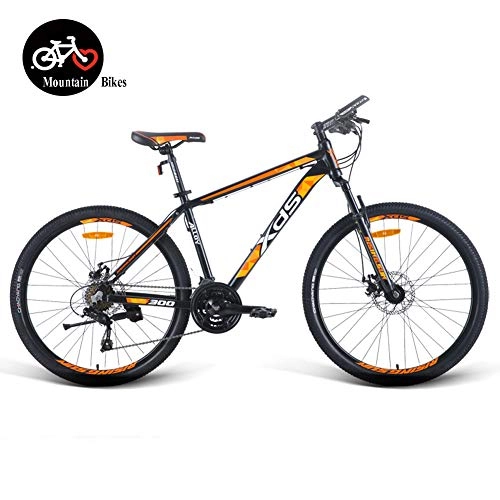 Mountain Bike : QMMD 21 velocità Mountain Bike, 26 Pollici Hardtail Biciclette, Adulti Mountain Bike, Telaio Alluminio, Front Suspension Mountain Bike, Mountain Biciclette, Orange Spokes, 21 Speed