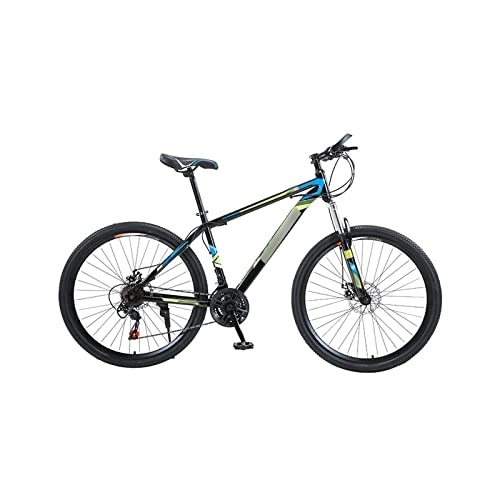 Mountain Bike : QYTEC Zxc - Bicicletta da uomo a 21 velocità, per adulti, per equitazione, scooter, con doppio freno a disco, ammortizzante, mountain bike (colore : verde)