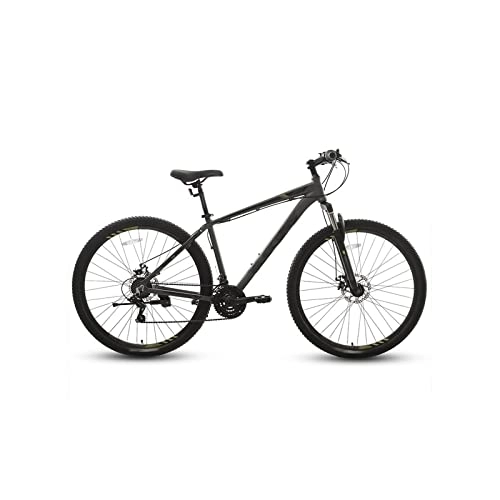Mountain Bike : QYTEC zxc - Bicicletta da uomo, mountain bike, da donna, adulto, in alluminio, doppio disco, freno stradale a 21 velocità, con cinghia a sospensione forcella anteriore, colore: grigio A29143