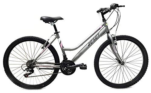 Mountain Bike : Reset Bicicletta Mountain Bike MTB Ragazza 26" 18V MTB Rigida Girl Grigia