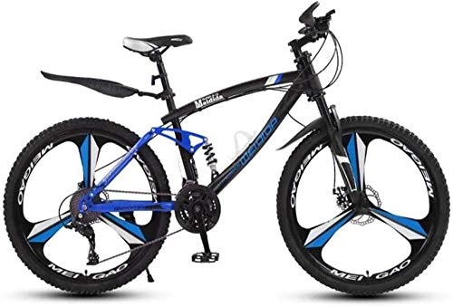 Mountain Bike : Ruote integrate da uomo per bici da montagna da 24 pollici da uomo in acciaio ad alto tenore di carbonio per biciclette da città a doppio disco, bici da neve da spiaggia, ruote integrate in lega di ma