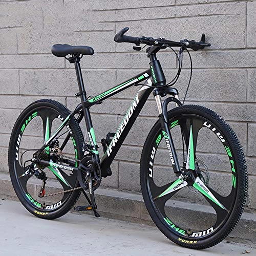 Mountain Bike : SANJIANG Mountain Bike 21 / 24 / 27 / 30 velocità con Freno A Doppio Disco City Bike 24 / 26 Pollici Adattamento per Tutti I Terreni Sospensione Ammortizzatore Anteriore con Coda Rigida, B-24in-21speed