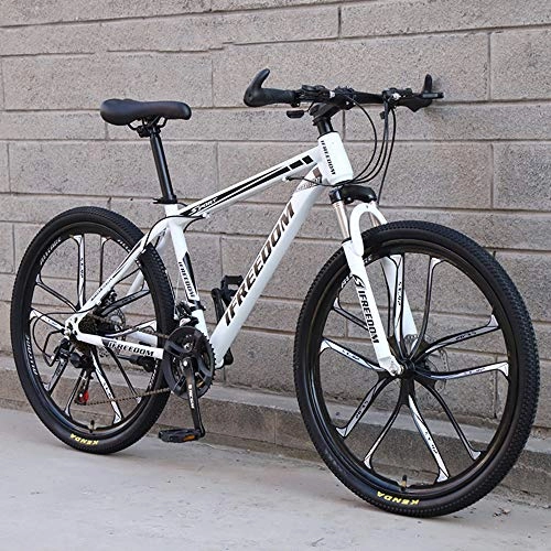 Mountain Bike : SANJIANG Mountain Bike Ruote da 24 / 26 Pollici Freni A Disco 21 / 24 / 27 / 30 velocità Sospensione Anteriore per Bicicletta da Uomo MTB, C-24in-27speed
