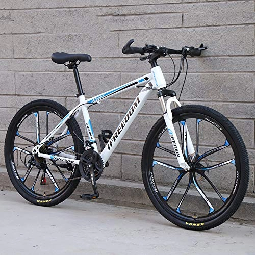 Mountain Bike : SANJIANG Mountain Bike Ruote da 24 / 26 Pollici Freni A Disco 21 / 24 / 27 / 30 velocità Sospensione Anteriore per Bicicletta da Uomo MTB, E-24in-21speed