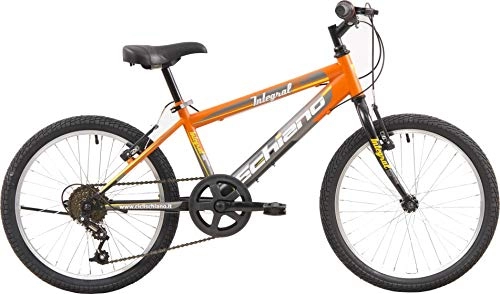Mountain Bike : SCHIANO Integral - Freno a cerchione per ragazzi, 20 pollici, 6G, arancione / nero