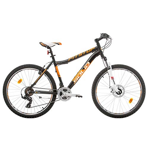 Mountain Bike : Solid Pitstop Bicicletta Mountainbike da Uomo 26" Alluminio Telaio, Altezza 480 mm, Freno a Disco Anteriore