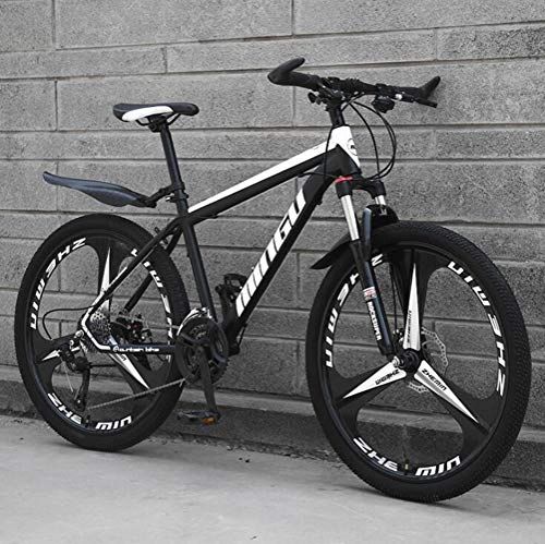Mountain Bike : Tbagem-Yjr Pendolari Città Hardtail Bike - in Sella della Bicicletta della Montagna di Smorzamento in Mountain Bike (Color : Black White, Size : 21 Speed)