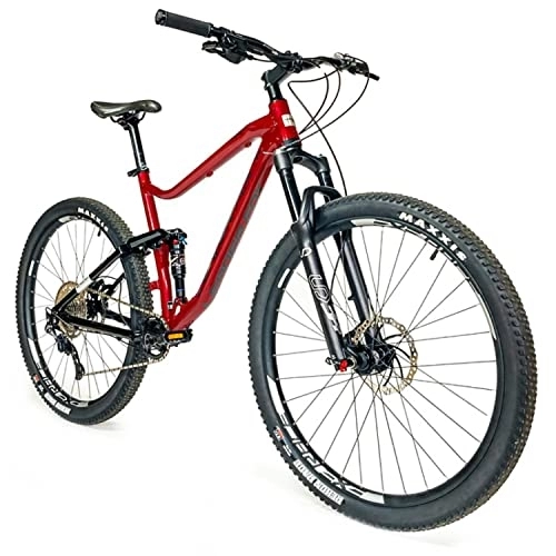 Mountain Bike : Velo Muscolare Mountain Bike Leader Fox 29 Trion 2023 All Sospensione Uomo Rosso Tigre 10 V (telaio 19, 5" - h50 cm - L - per adulti da 178 cm a 185 cm)