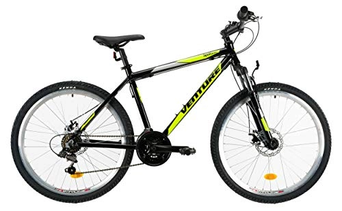 Mountain Bike : Venture 2621 Mountainbike 26 Pollice 38 cm Ragazzi 18SP Freni a Cerchio Nero / Giallo