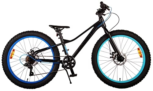 Mountain Bike : Volare Gradient Kinderfiets – Jongens – 24 inch – Zwart Blauw Aqua – 7 speed – Prime Collection (22481 / / kubb)