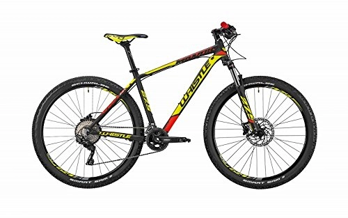 Mountain Bike : WHISTLE Mountain Bike 27, 5" Miwok 1829 Nero Opaco / Giallo-Neon / Rosso-Neon 22V Misura L (180-195 cm)