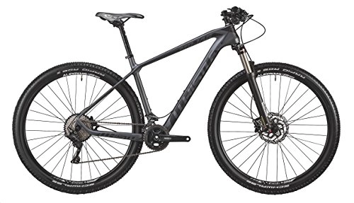 Mountain Bike : WHISTLE Mountain Bike Front / Hardtail con Telaio in Carbonio Mojag 1833, 22 velocità, Colore Antracite - Nero Opaco, Misura M 19" (170-185cm)