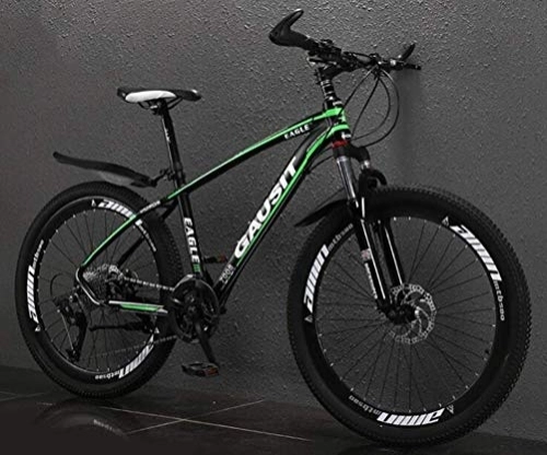 Mountain Bike : WJSW Mountain Bike in Lega di Alluminio, smorzamento Fuoristrada da 26 Pollici per Il Tempo Libero Sportivo all'aperto (Colore: Verde Scuro, Dimensioni: 30 velocità)