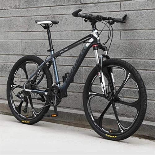 Mountain Bike : WJSW Mountain Bike per Adulti 26 Pollici City Road Bicycle, Mens MTB Sports Leisure (Colore: Black Ash, Dimensioni: 24 velocità)