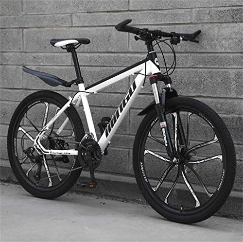 Mountain Bike : WJSW Mountain Bike per Adulti City Road Bicycle - Commuter City Hardtail Bike Unisex (Colore: Bianco, Misura: 27 velocità)