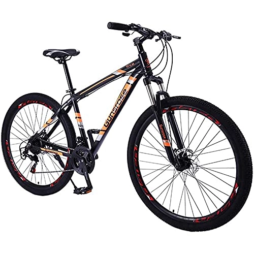 Mountain Bike : WXXMZY Mountain Bike A 21 velocità da 29 Pollici con Telaio in Alluminio da Mountain Bike, Riducendo Il Tempo di Scuola E Lavoro (Color : Orange)