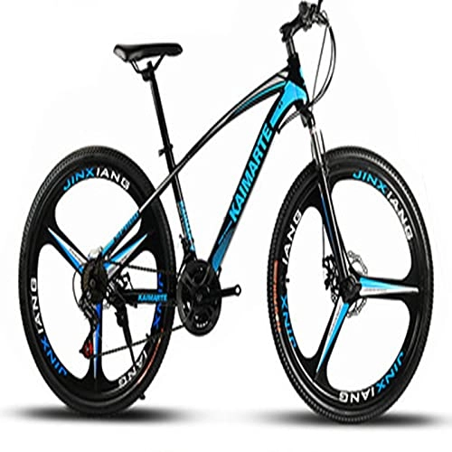 Mountain Bike : WXXMZY Mountain Bike, Bici da Strada Freno A Disco 21 / 24 / 27 velocità, Mountain Bike per Adulti Bici da Strada Bici Sportiva All'aperto Bici Antiscivolo (Color : Blue, Size : 24 inch)