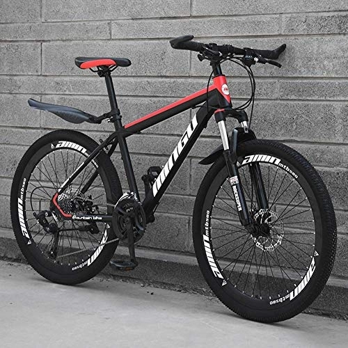 Mountain Bike : WYBD.Y Mountain Bike Telaio in Acciaio al Carbonio Bicicletta da Cross Outdoor per Adulti A 30 Marce Due Opzioni di Dimensioni, Rosso, 26inch