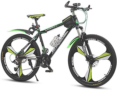 Mountain Bike : Wyyggnb Bicicletta Uomo, Biciclette Comfort & Cruiser Bikes Bambini Mountain Bike 26 Pollici Ruote variabile Doppio Freno a Disco velocità Adulti Biciclette (Color : Green, Size : 24 Speed)