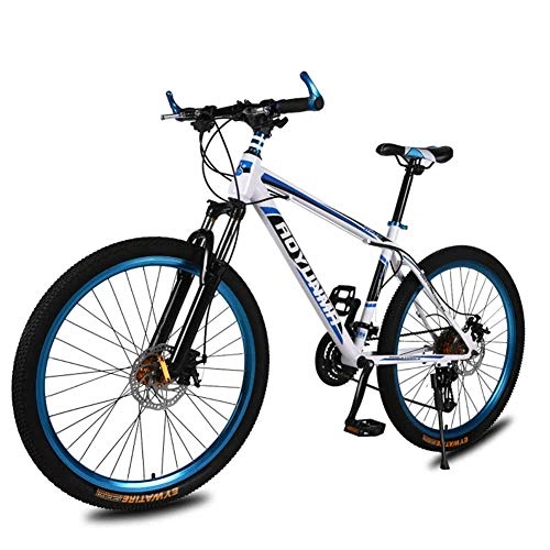 Mountain Bike : XER Mountain Bike da Uomo, Telaio in Alluminio da 26 Pollici a 24 velocità, Freni a Disco per Biciclette con Forcella Anteriore Completamente Regolabile, Blue, 24speed