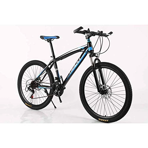 Mountain Bike : XER Telaio per Mountain Bike Hardtail Bicicletta da MTB Acciaio al Carbonio 21 velocità Freni a Disco da 26"con Ruote per Mountain Bike, Blue