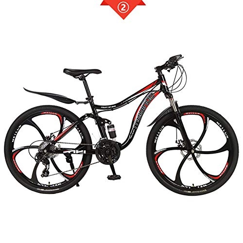Mountain Bike : XNEQ 26-inch Adulti Ammortizzante Mountain Bike, 6-Cutter Ruote Student Biciclette, 21 / 24 / 27-Velocità, 2, 21