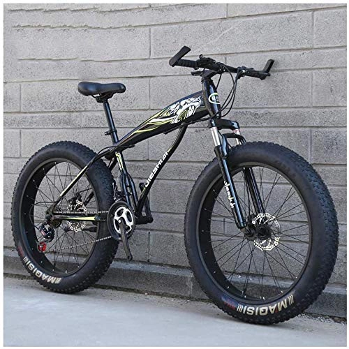 Mountain Bike : XXCZB Mountain Bike Hardtail Fat Tire con Sospensione Anteriore per Adulti Uomo Donna 49 Pneumatici Larghi Bicicletta da Montagna Antiscivolo Bicicletta a Doppio Disco in Acciaio al Carbonio