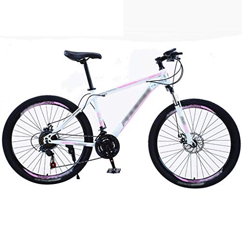 Mountain Bike : YXFYXF Dual Sospension Mountain Bike, Bicycle, Biciclette a velocità variabile Fuoristrada, 24 / 26 Pollici, 21-velocità, Unisex (Colore: (Color : Pink, Size : 24 Inches)