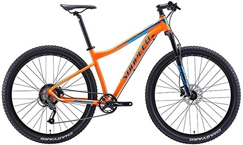 Mountain Bike : YZPTYD 9 velocit Mountain Bike, for Adulti Big Wheels Hardtail for Mountain Bike, Telaio in Alluminio Sospensione Anteriore della Bicicletta, Mountain Bike Trail, Arancione