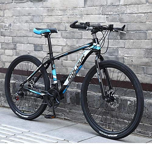 Mountain Bike : ZHTY Mountain Bike da 26"per Adulti, Telaio in Alluminio Leggero, Freni a Disco Anteriori e Posteriori, Cambio a Rotazione Attraverso Mountain Bike a 21 velocità