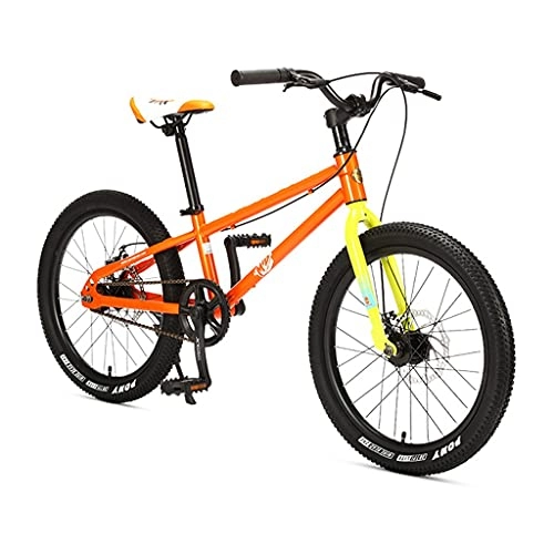 Mountain Bike : ZXQZ Mountain Bike, 18 '' / 20 '' per Uomini E Donne, Bicicletta con Telaio in Acciaio Ad Alto Tenore di Carbonio E Freni A Disco (Color : Orange, Size : 20'')